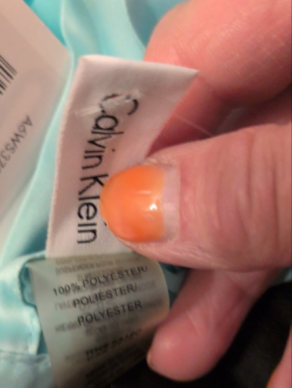 Calvin Klein Light Aqua Scarf - Picture 4 of 8